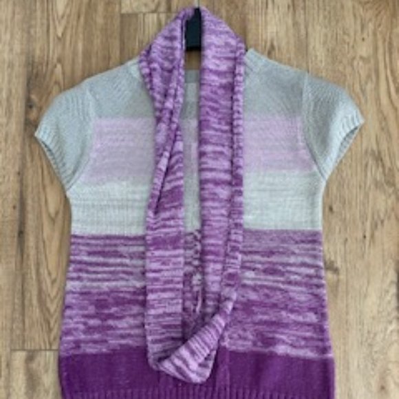 Ombré Purple Sweater and Purple Scarf - Picture 1 of 5
